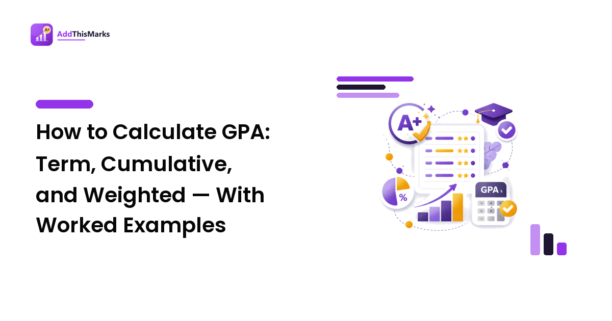How to Calculate GPA: Term, Cumulative, and Weighted — With Worked Examples