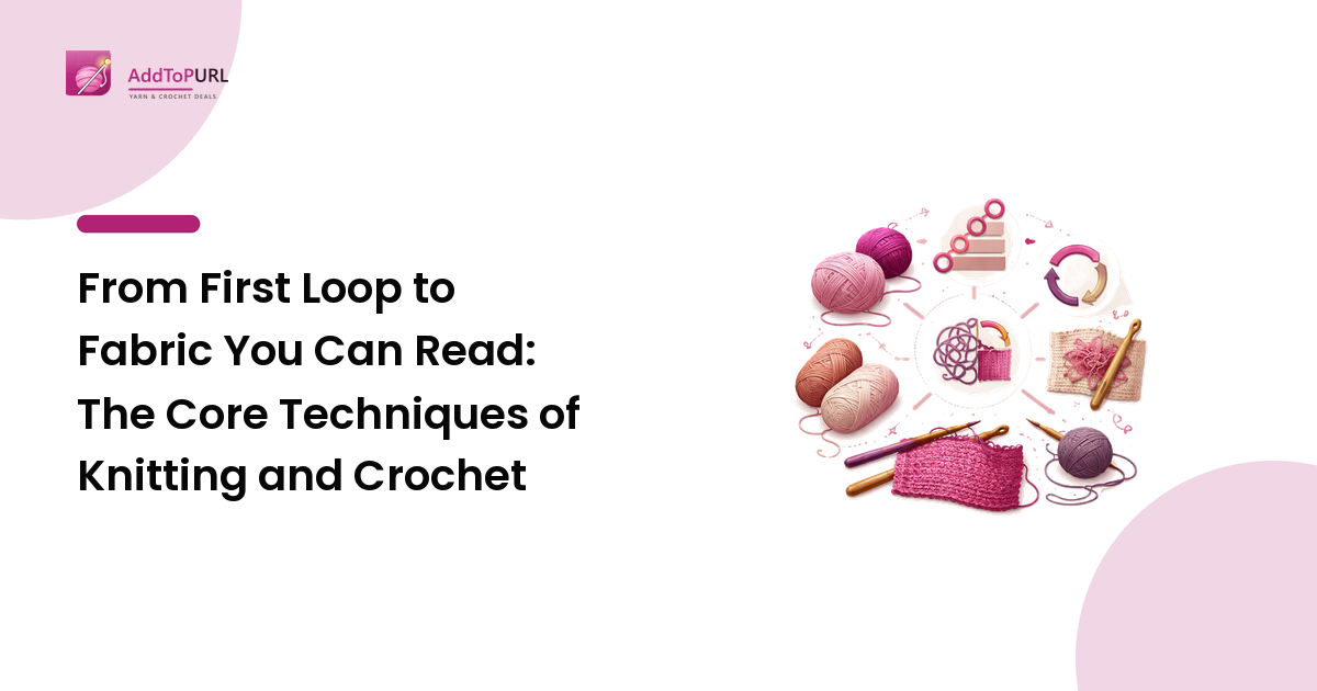 From First Loop to Fabric You Can Read: The Core Techniques of Knitting and Crochet
