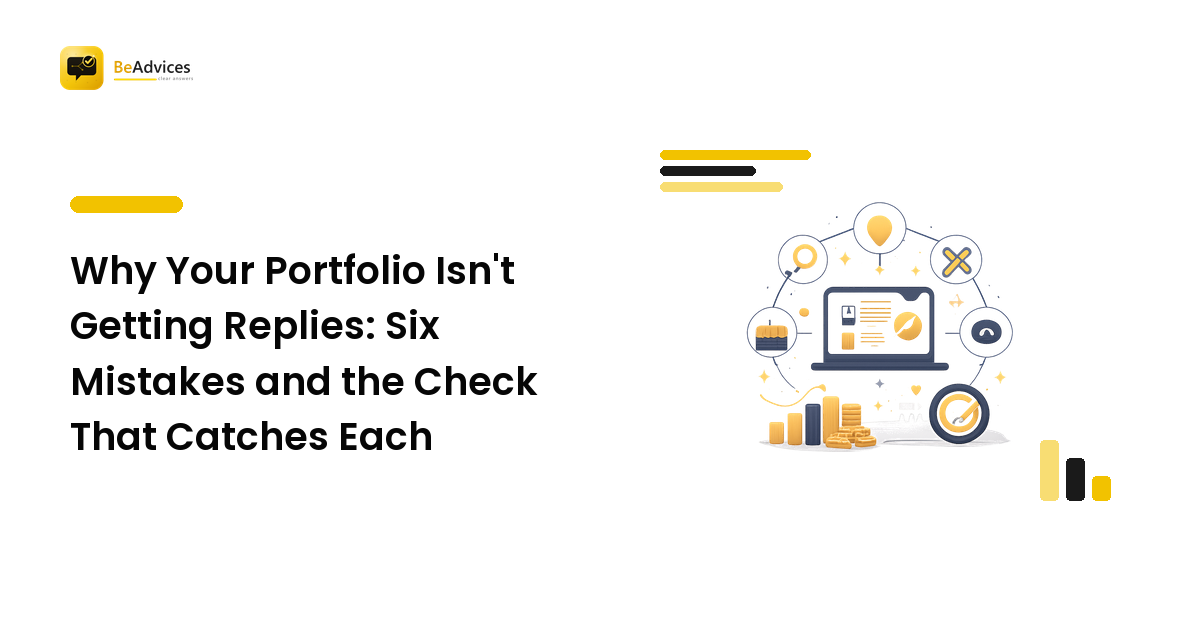 Why Your Portfolio Isn't Getting Replies: Six Mistakes and the Check That Catches Each