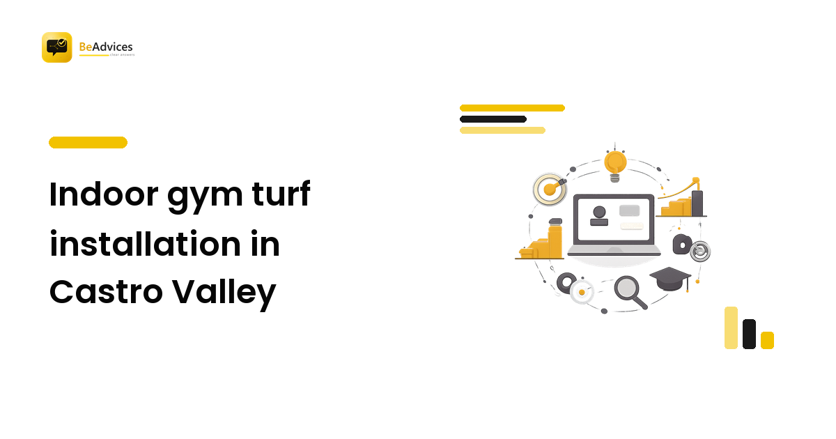 Indoor gym turf installation in Castro Valley