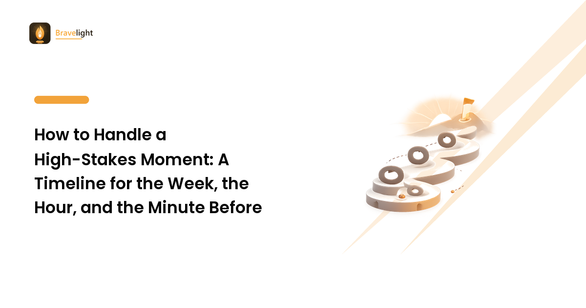 How to Handle a High-Stakes Moment: A Timeline for the Week, the Hour, and the Minute Before