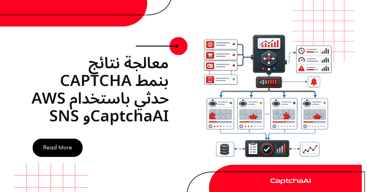 معالجة نتائج CAPTCHA بنمط حدثي باستخدام AWS SNS وCaptchaAI