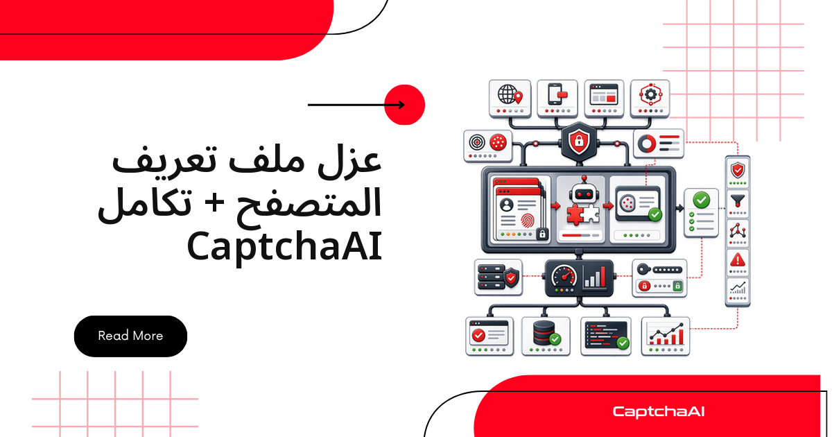عزل ملف تعريف المتصفح + تكامل CaptchaAI