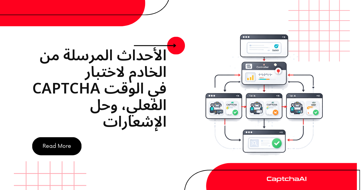 الأحداث المرسلة من الخادم لاختبار CAPTCHA في الوقت الفعلي، وحل الإشعارات