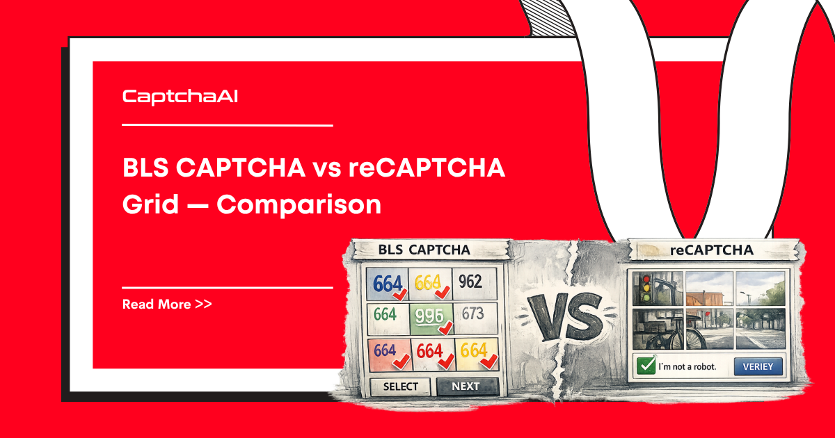 BLS CAPTCHA vs reCAPTCHA Grid — Comparison