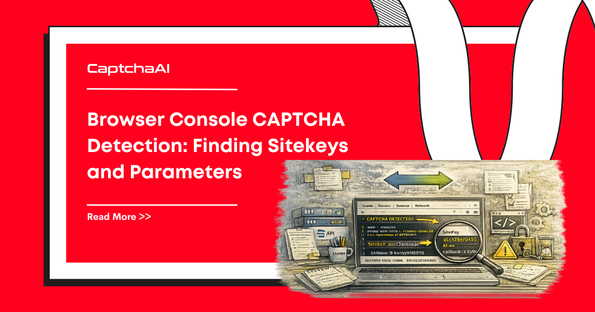 Browser Console CAPTCHA Detection: Finding Sitekeys and Parameters