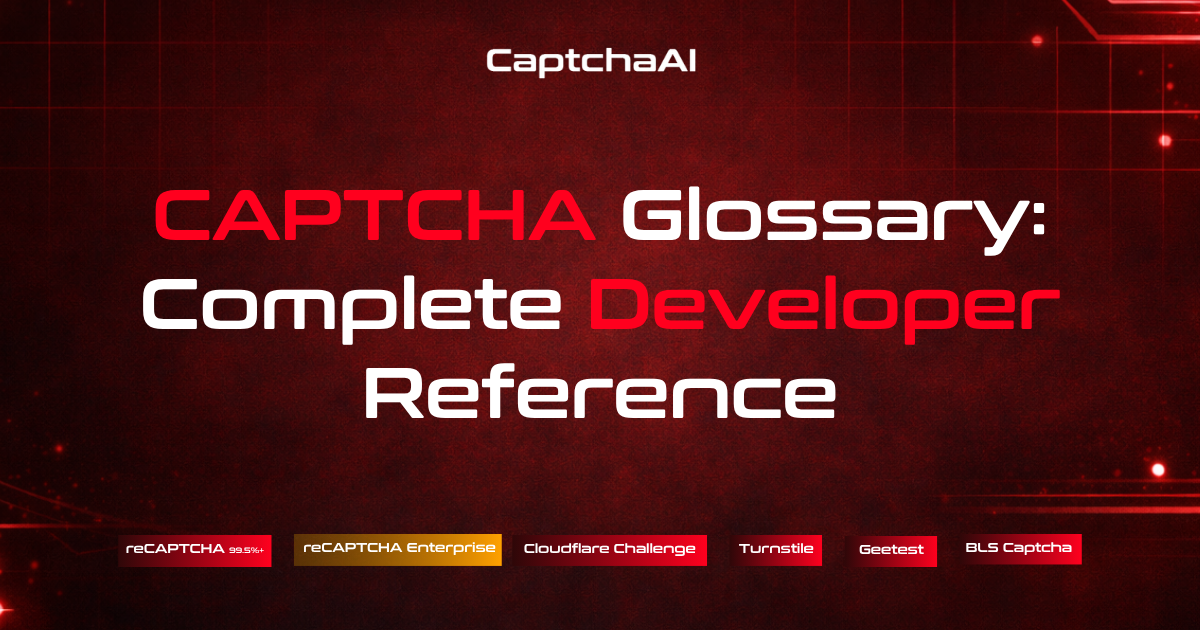 CAPTCHA Glossary: Complete Developer Reference
