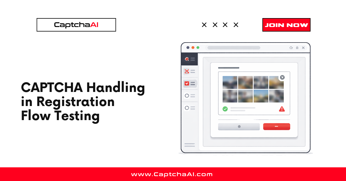 CAPTCHA Handling in Registration Flow Testing
