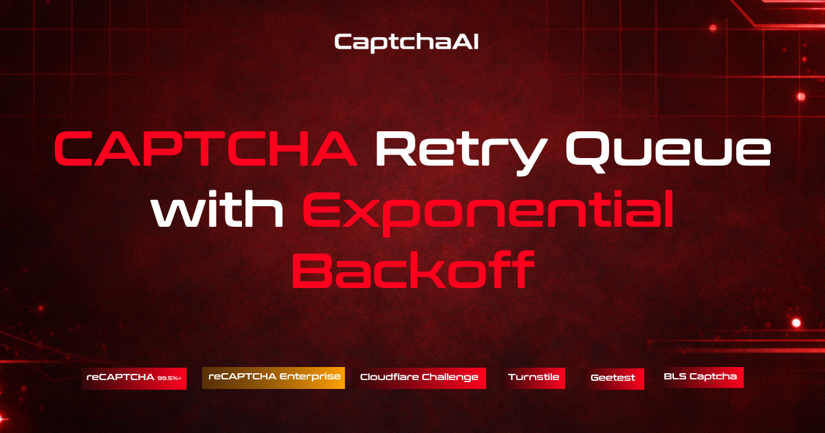 CAPTCHA Retry Queue with Exponential Backoff