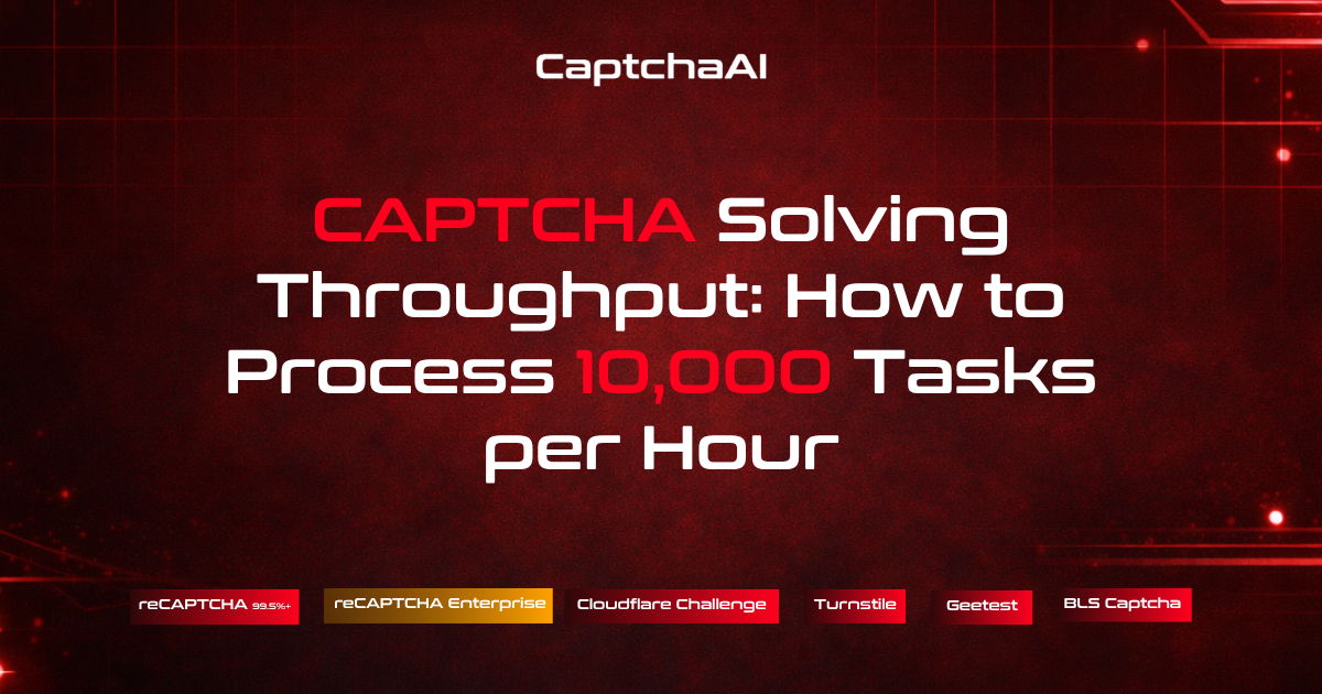 CAPTCHA Solving Throughput: How to Process 10,000 Tasks per Hour