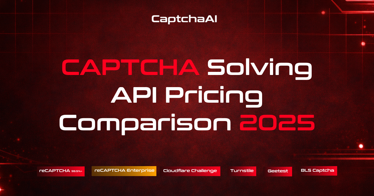 CAPTCHA Solving API Pricing Comparison 2025
