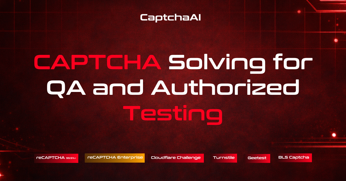 CAPTCHA Solving for QA and Authorized Testing