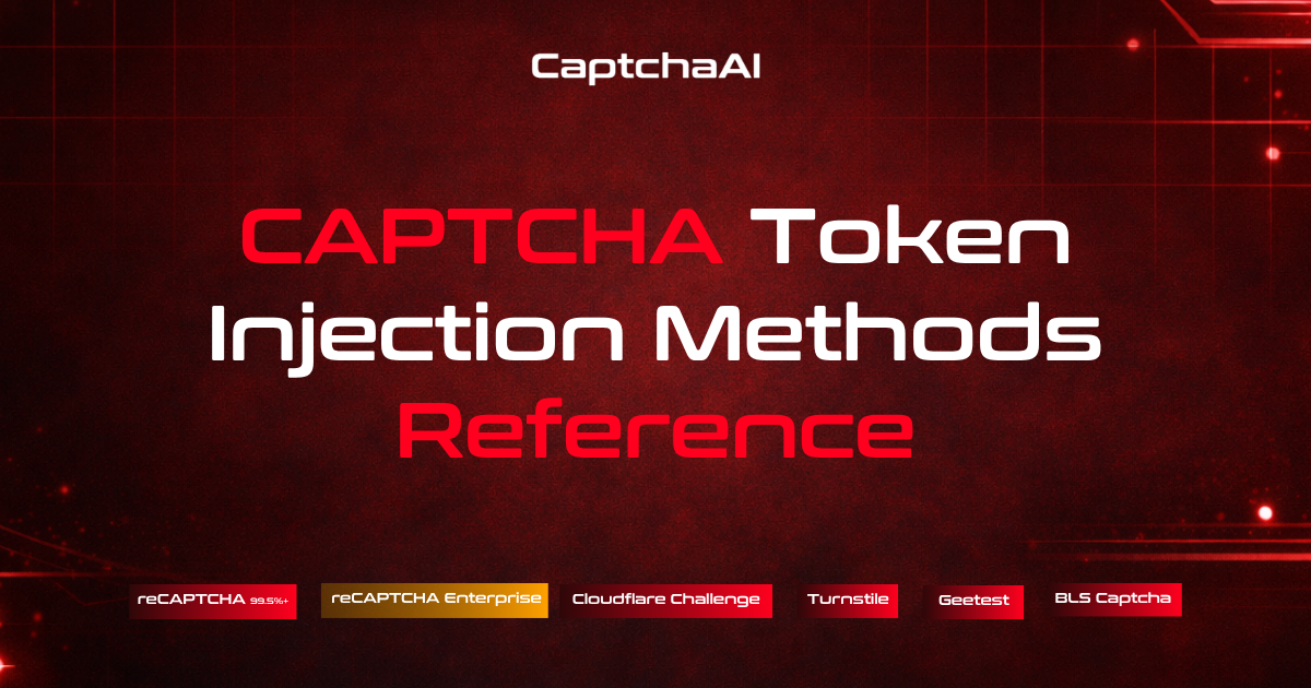CAPTCHA Token Injection Methods Reference