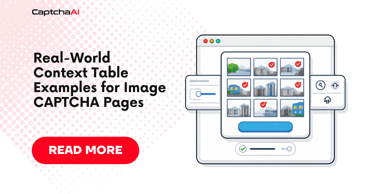 Real-World Context Table Examples for Image CAPTCHA Pages