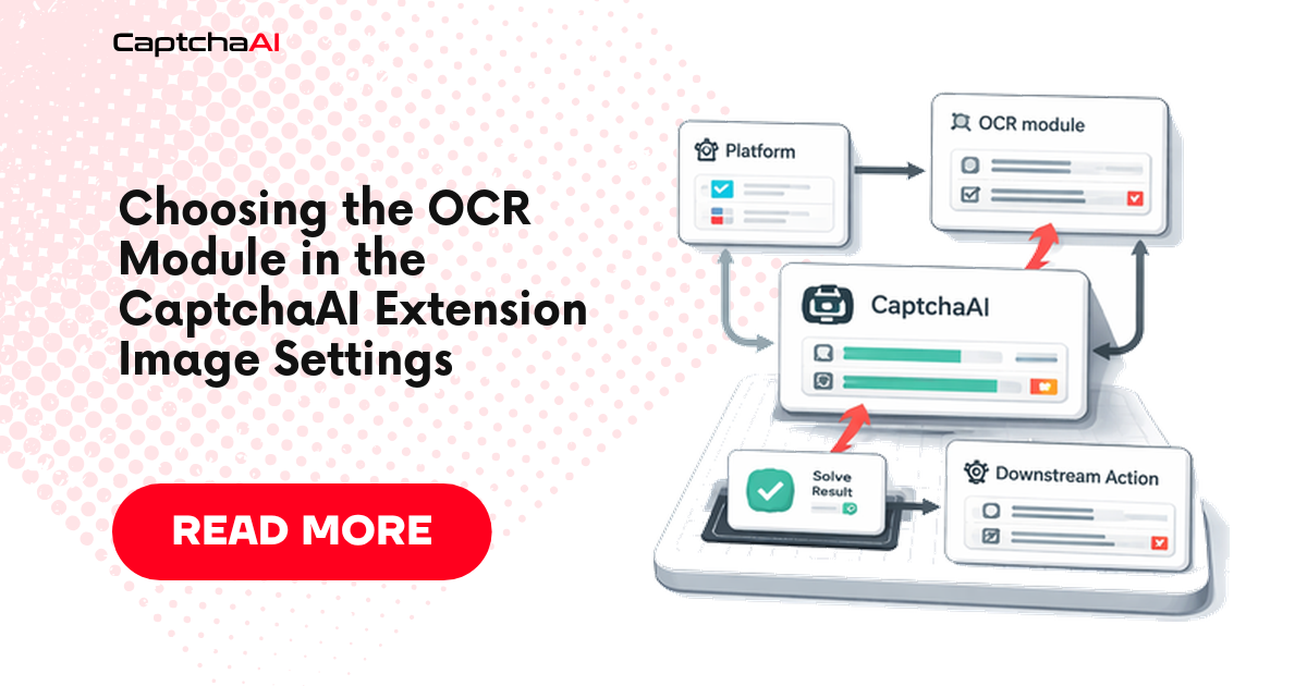 Choosing the OCR Module in the CaptchaAI Extension Image Settings