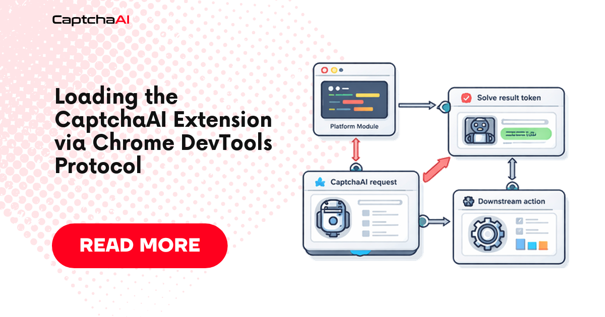 Loading the CaptchaAI Extension via Chrome DevTools Protocol