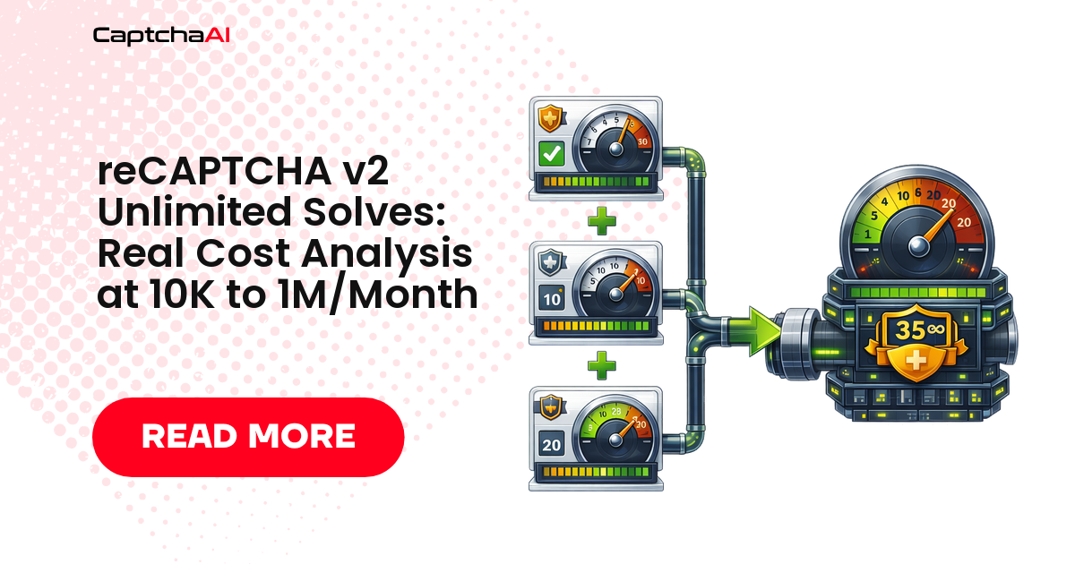 reCAPTCHA v2 Unlimited Solves: Real Cost Analysis at 10K to 1M/Month