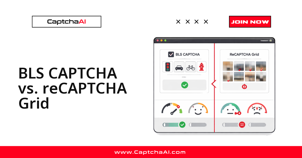 BLS CAPTCHA vs. reCAPTCHA Grid