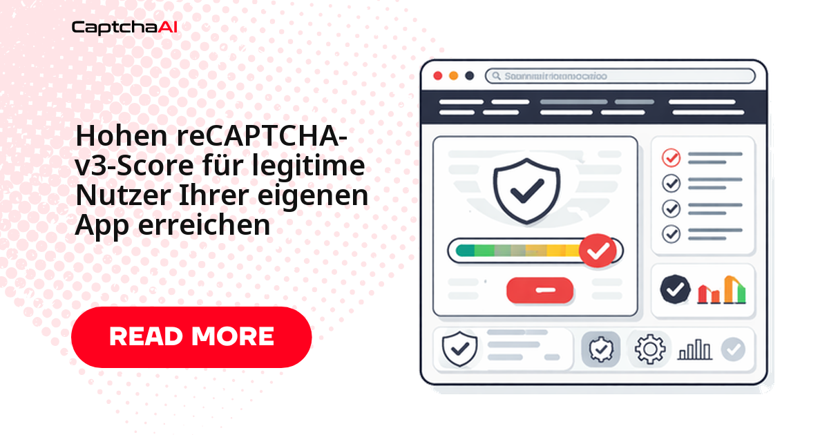 Hohen reCAPTCHA-v3-Score für legitime Nutzer Ihrer eigenen App erreichen