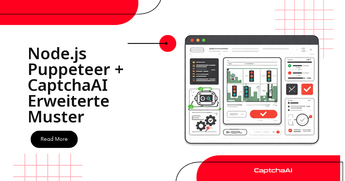 Node.js Puppeteer + CaptchaAI Erweiterte Muster