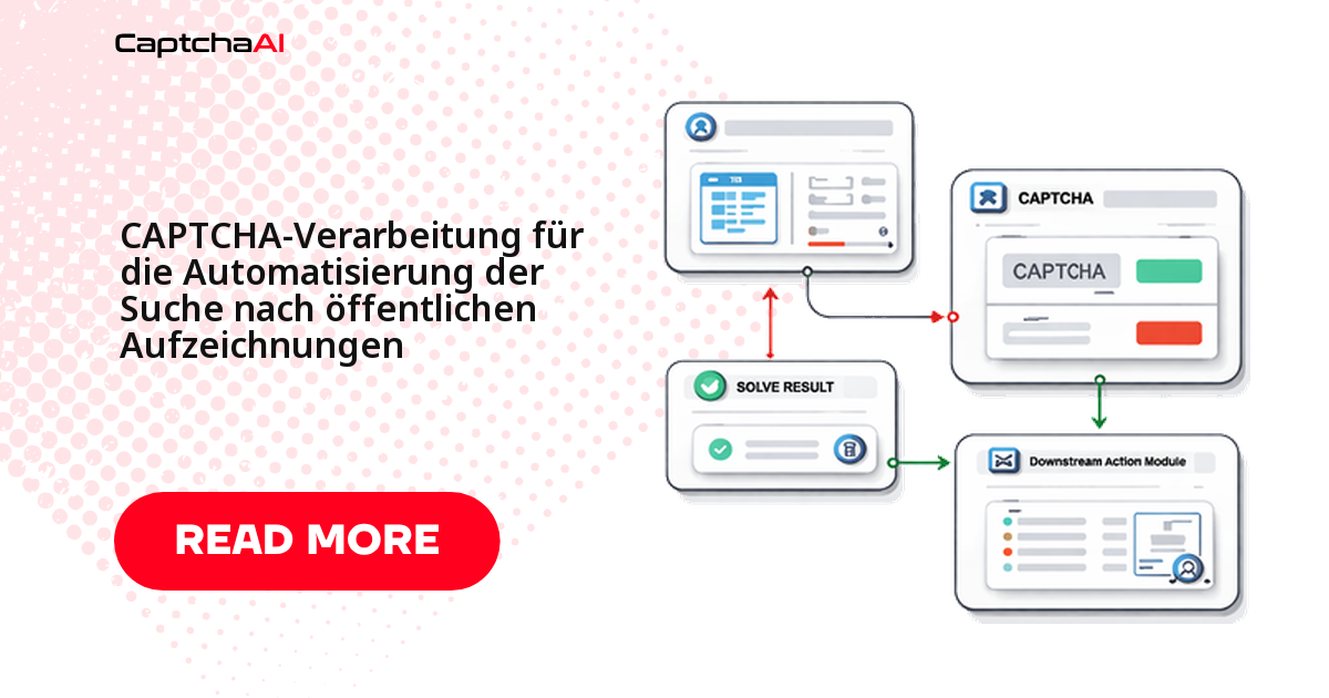 CAPTCHA-Verarbeitung für die Automatisierung der Suche nach öffentlichen Aufzeichnungen
