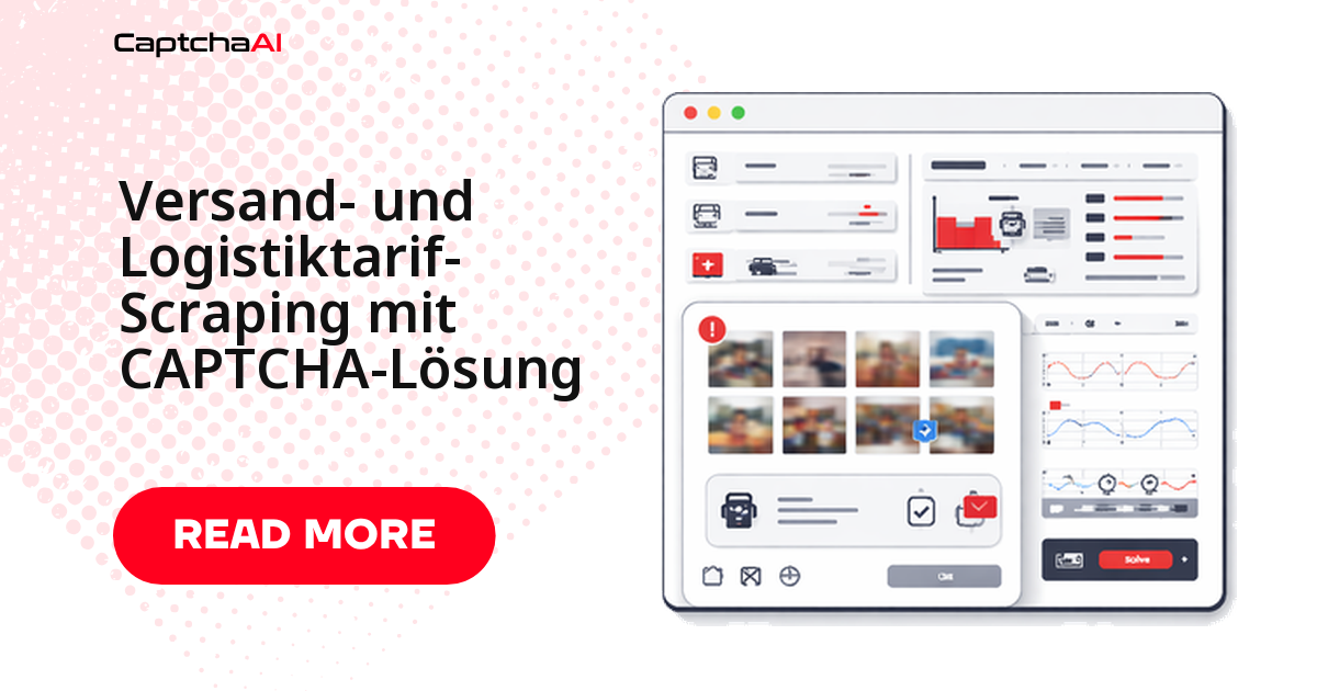 Versand- und Logistiktarif-Scraping mit CAPTCHA-Lösung