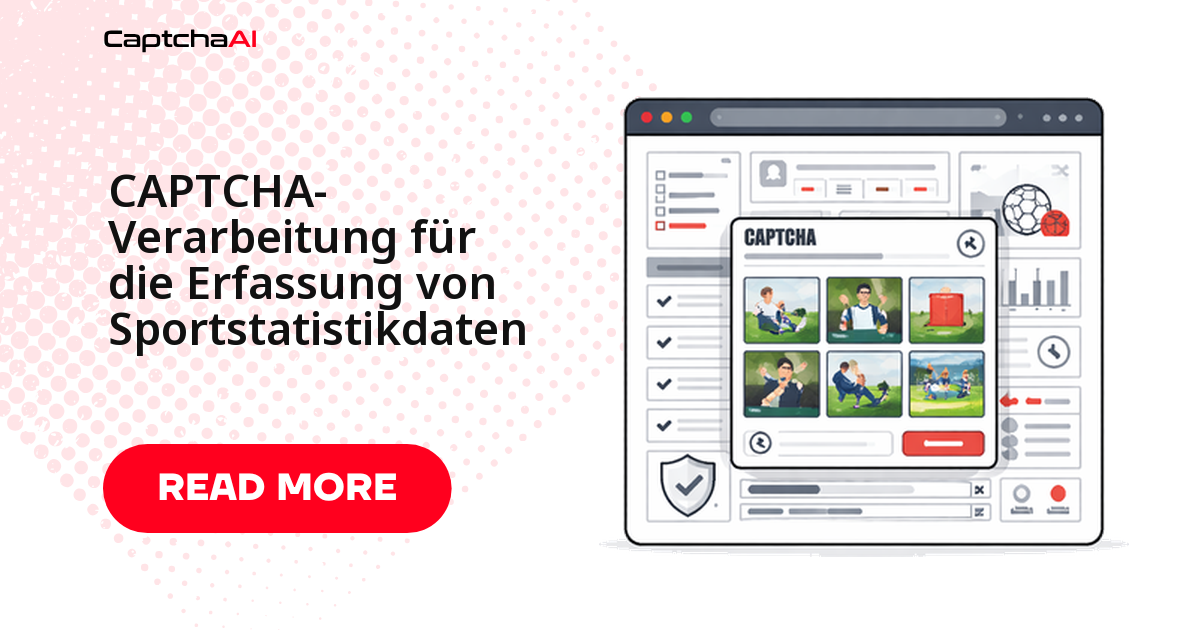 CAPTCHA-Verarbeitung für die Erfassung von Sportstatistikdaten