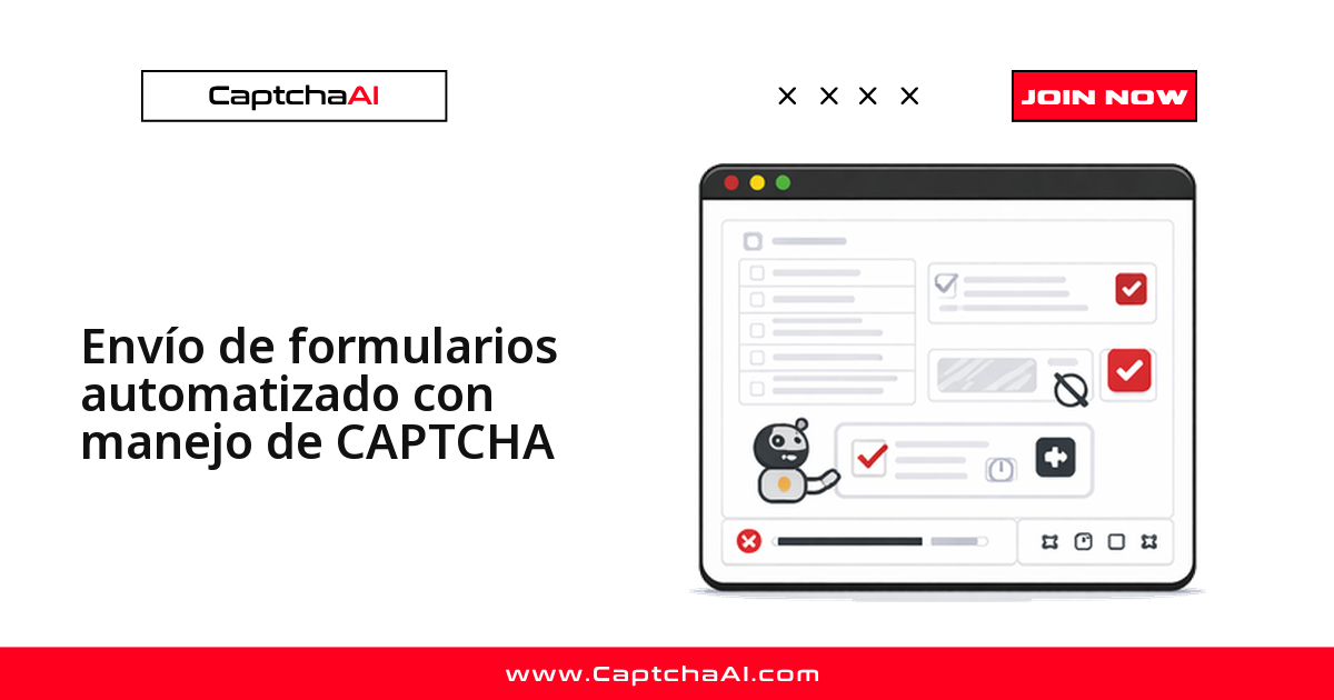 Envío de formularios automatizado con manejo de CAPTCHA