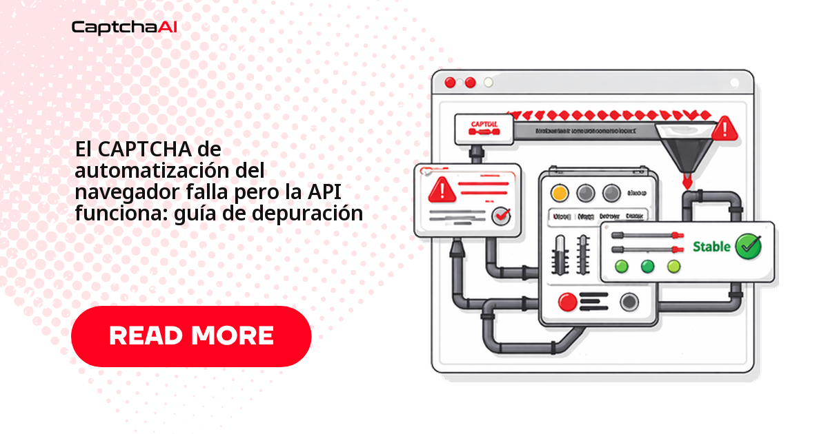 El CAPTCHA de automatización del navegador falla pero la API funciona: guía de depuración