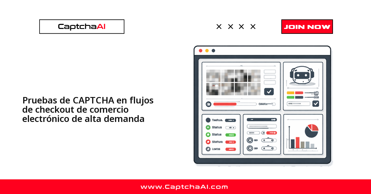 Pruebas de CAPTCHA en flujos de checkout de comercio electrónico de alta demanda
