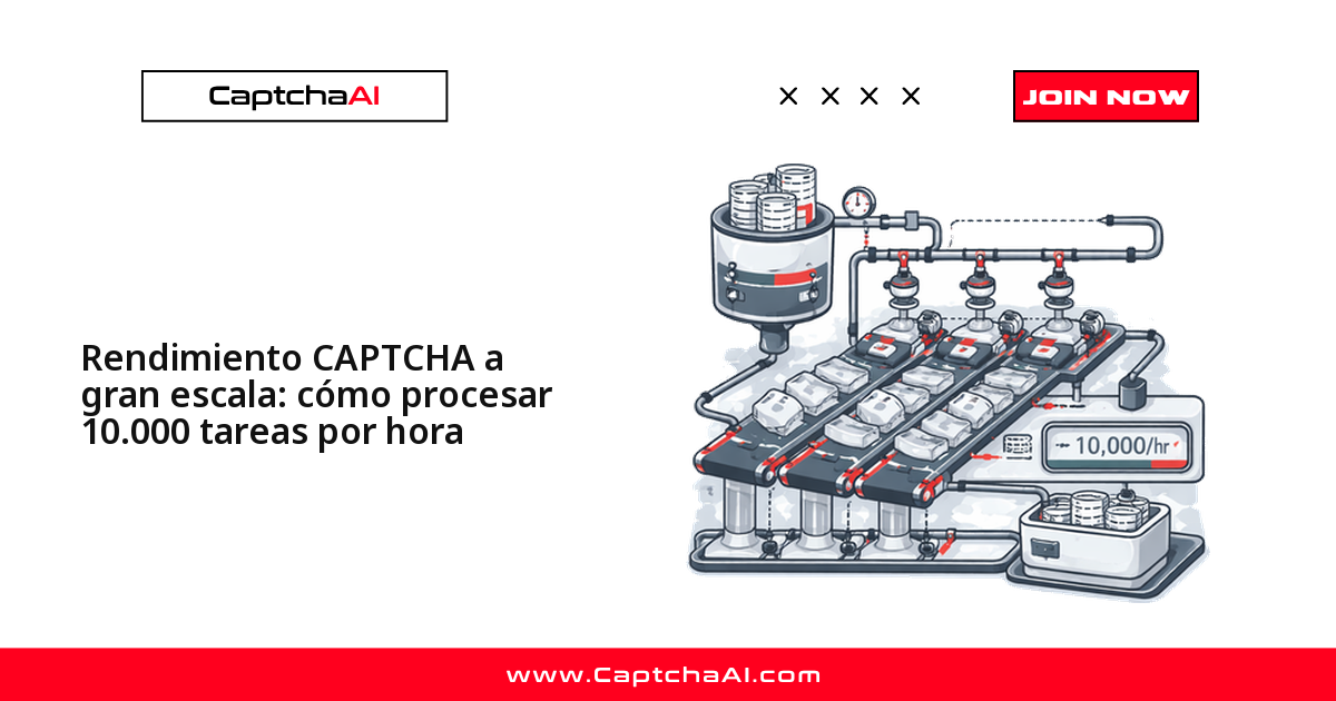 Rendimiento CAPTCHA a gran escala: cómo procesar 10.000 tareas por hora