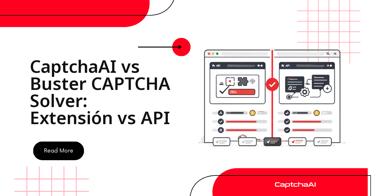 CaptchaAI vs Buster CAPTCHA Solver: Extensión vs API