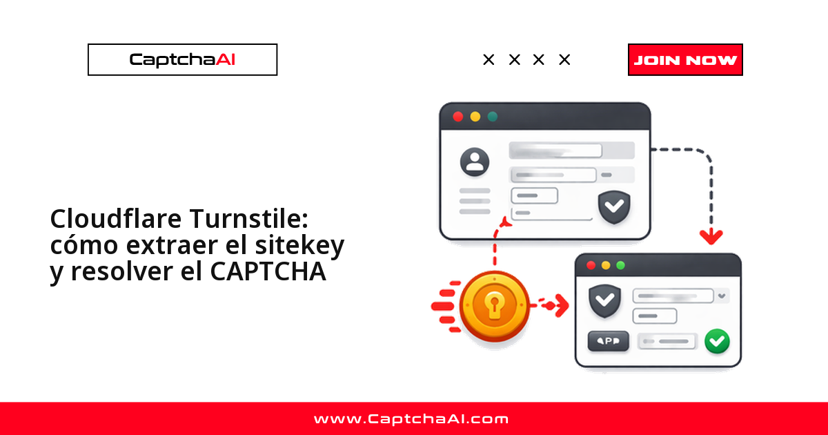Cloudflare Turnstile: cómo extraer el sitekey y resolver el CAPTCHA