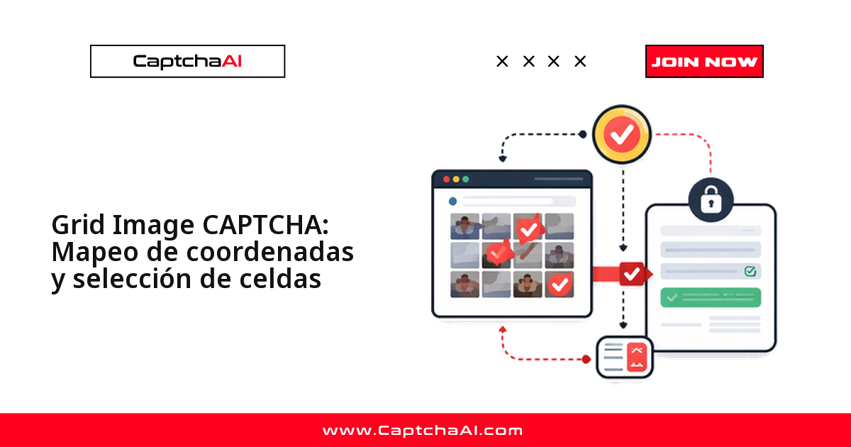 Grid Image CAPTCHA: Mapeo de coordenadas y selección de celdas