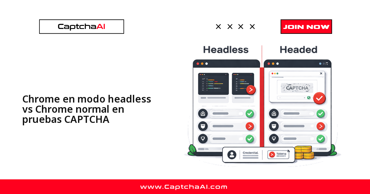 Chrome en modo headless vs Chrome normal en pruebas CAPTCHA