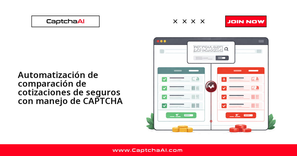 Automatización de comparación de cotizaciones de seguros con manejo de CAPTCHA