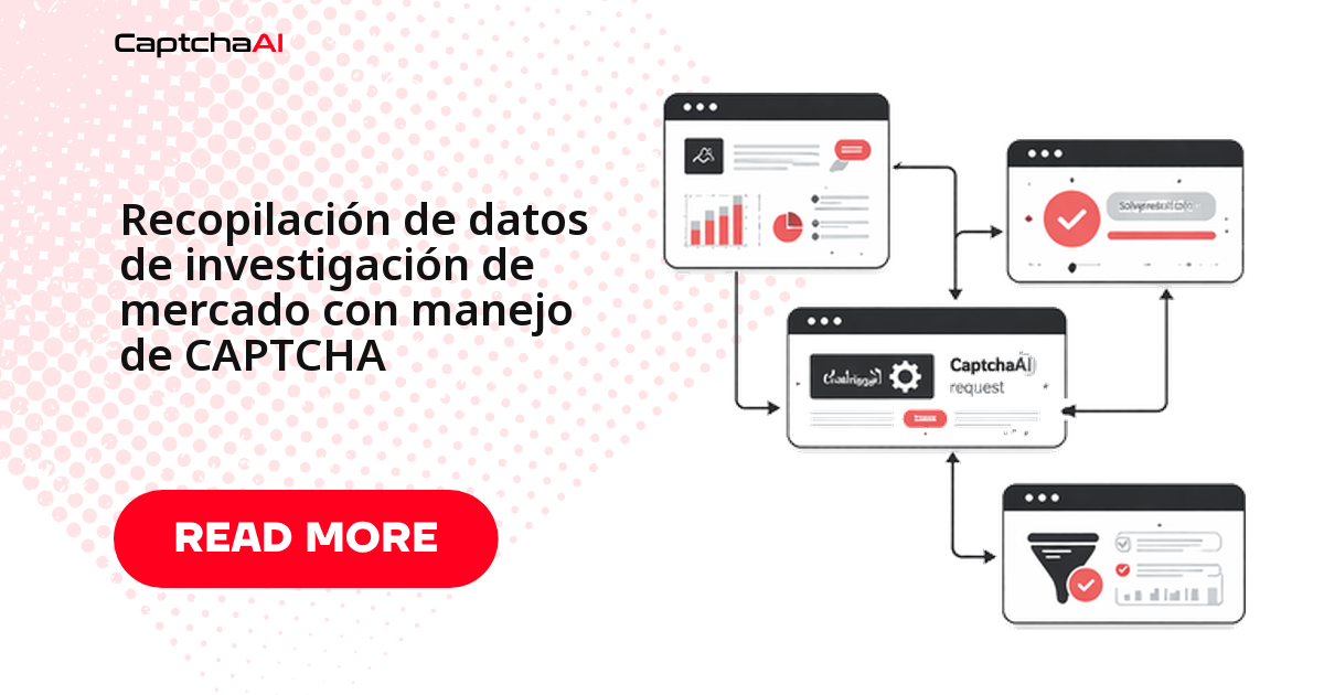 Recopilación de datos de investigación de mercado con manejo de CAPTCHA