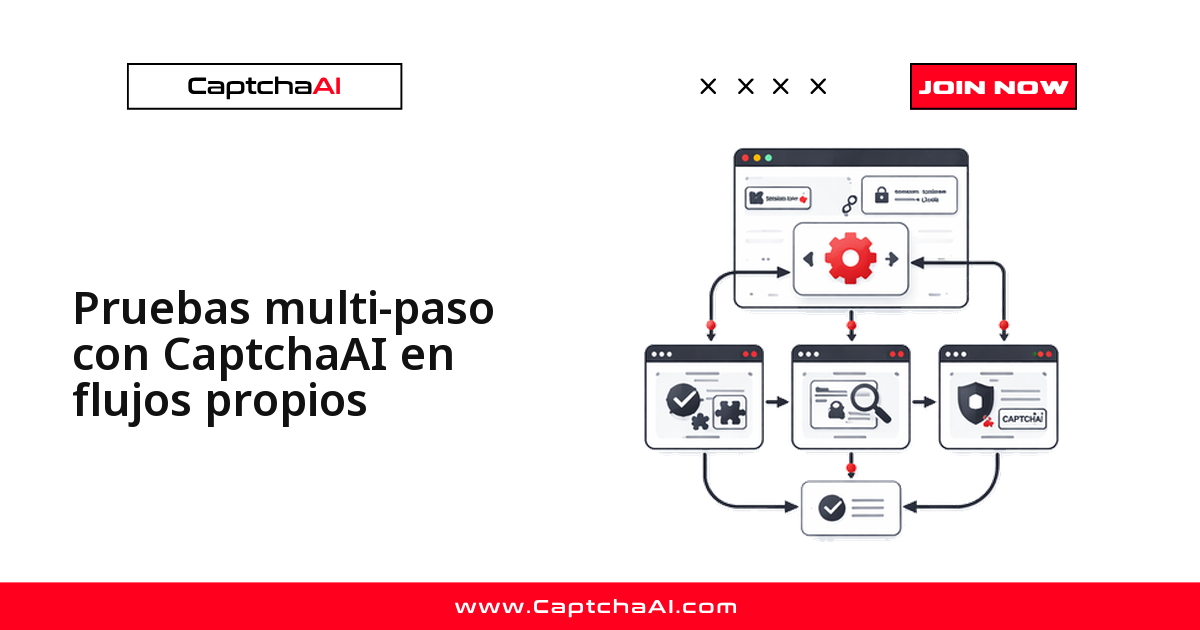 Pruebas multi-paso con CaptchaAI en flujos propios