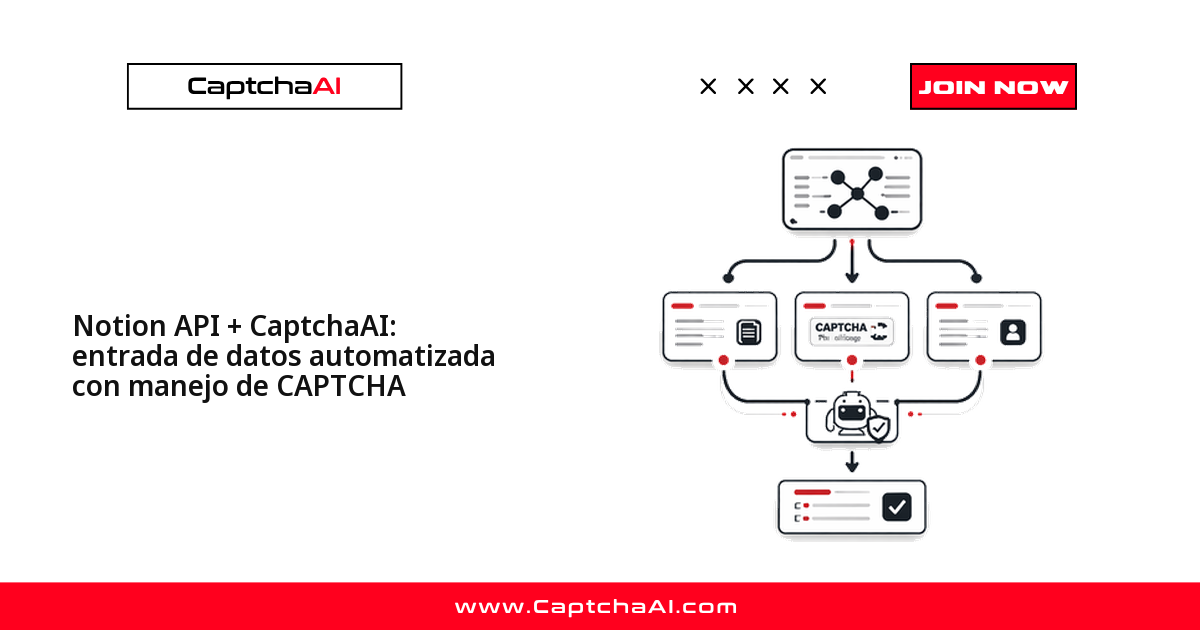 Notion API + CaptchaAI: entrada de datos automatizada con manejo de CAPTCHA