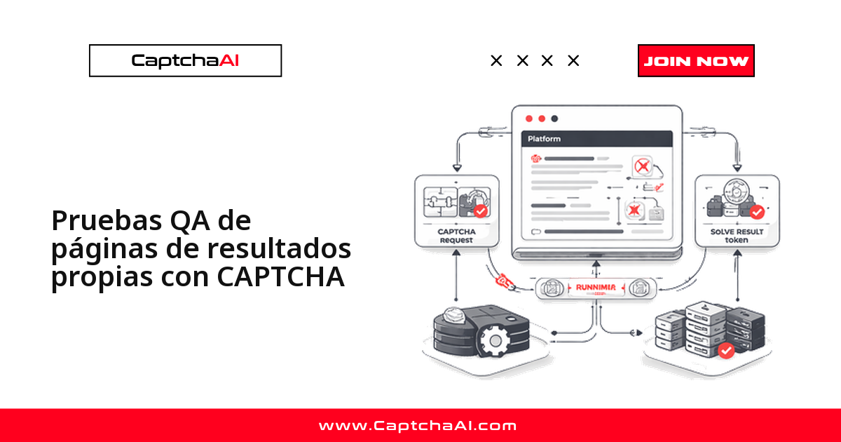 Pruebas QA de páginas de resultados propias con CAPTCHA
