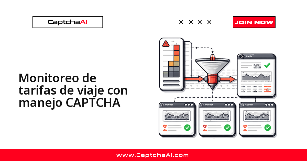 Monitoreo de tarifas de viaje con manejo CAPTCHA