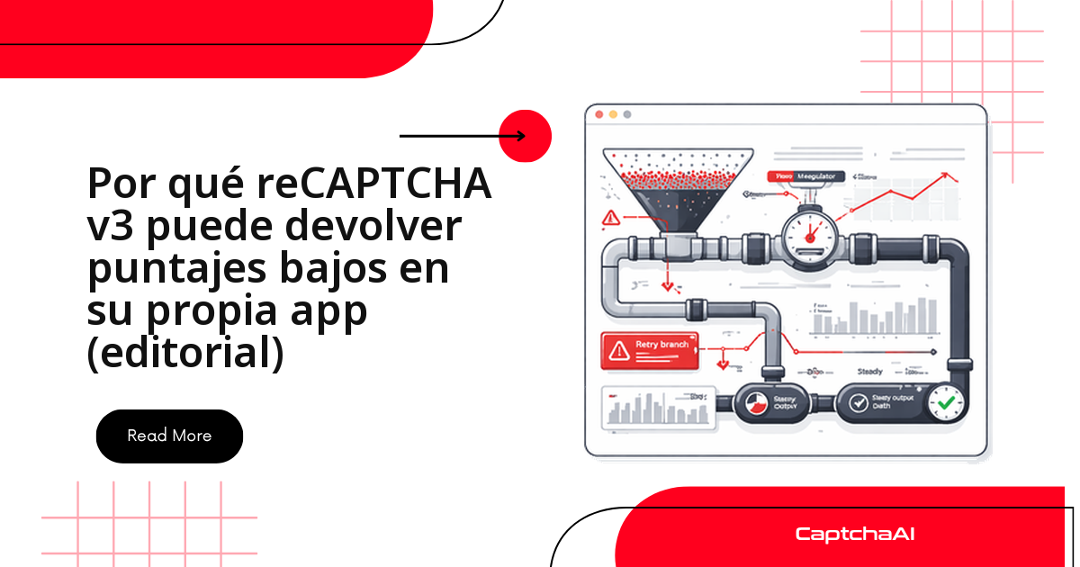 Por qué reCAPTCHA v3 puede devolver puntajes bajos en su propia app (editorial)