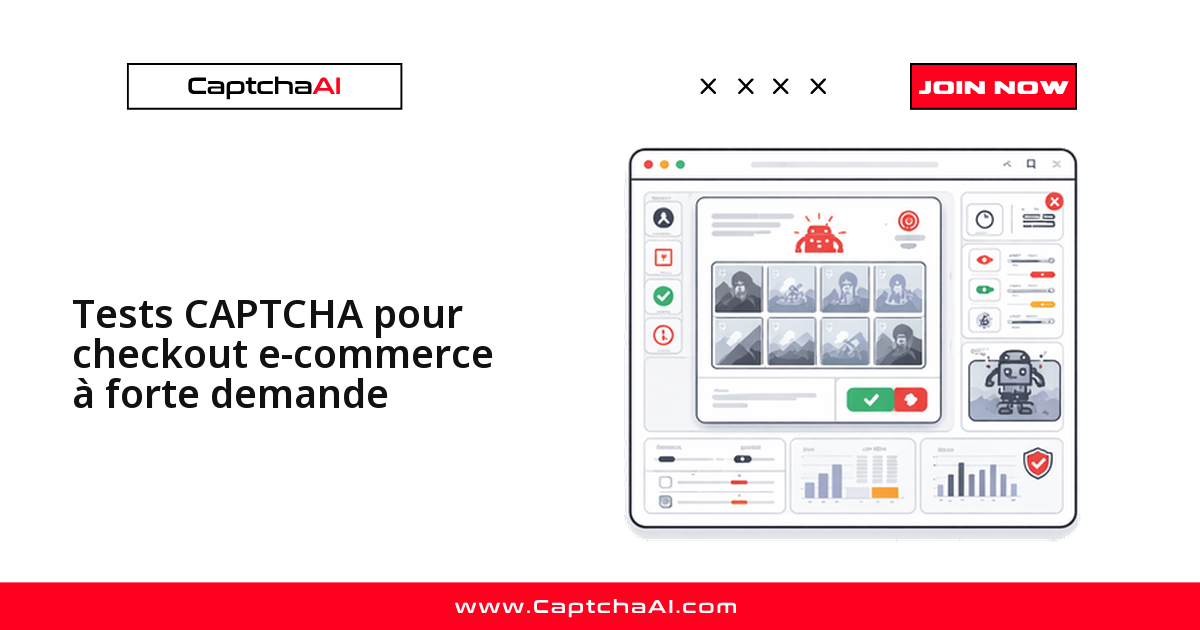 Tests CAPTCHA pour checkout e-commerce à forte demande