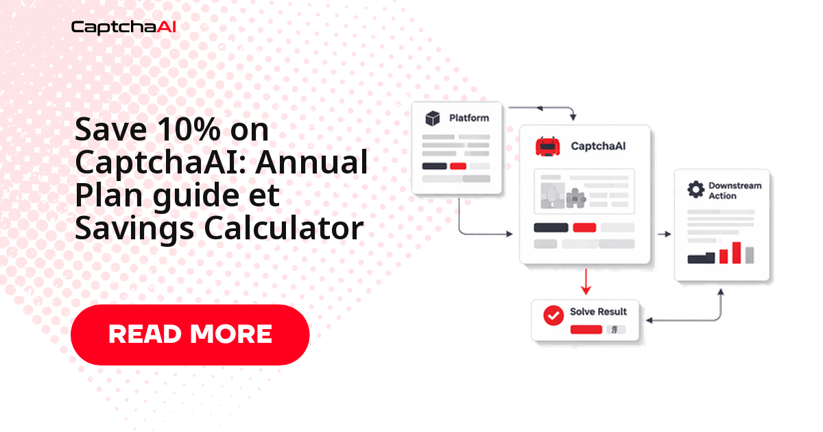 Save 10% on CaptchaAI: Annual Plan guide et Savings Calculator