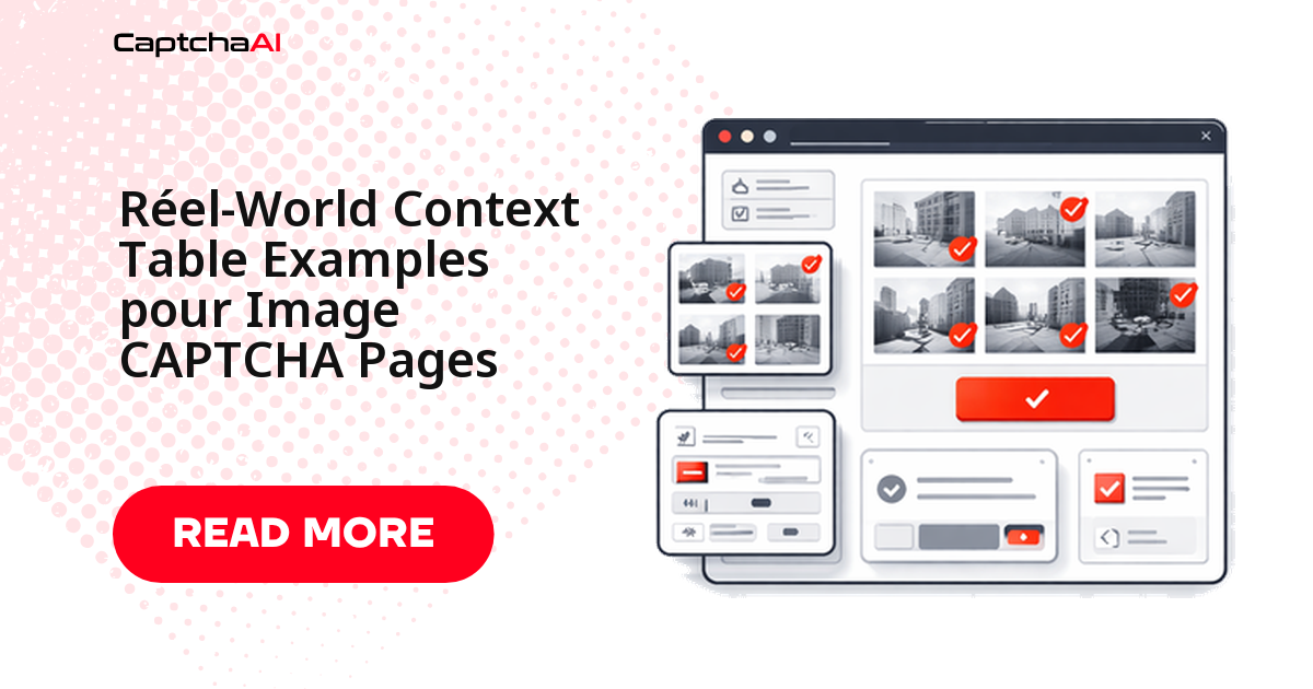 Réel-World Context Table Examples pour Image CAPTCHA Pages