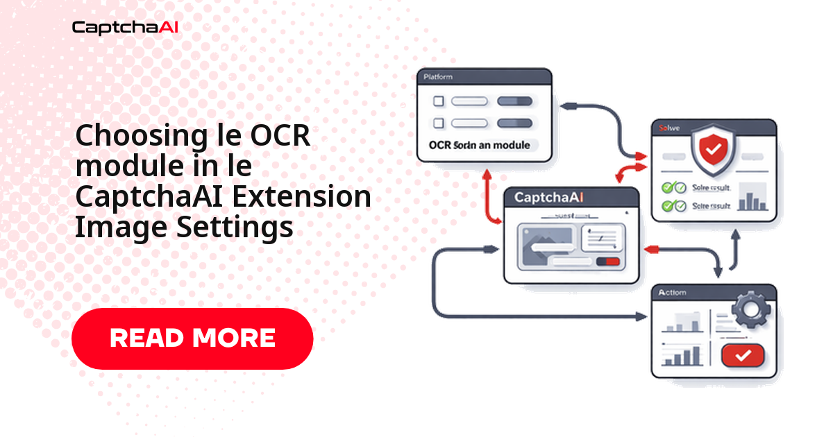 Choosing le OCR module in le CaptchaAI Extension Image Settings