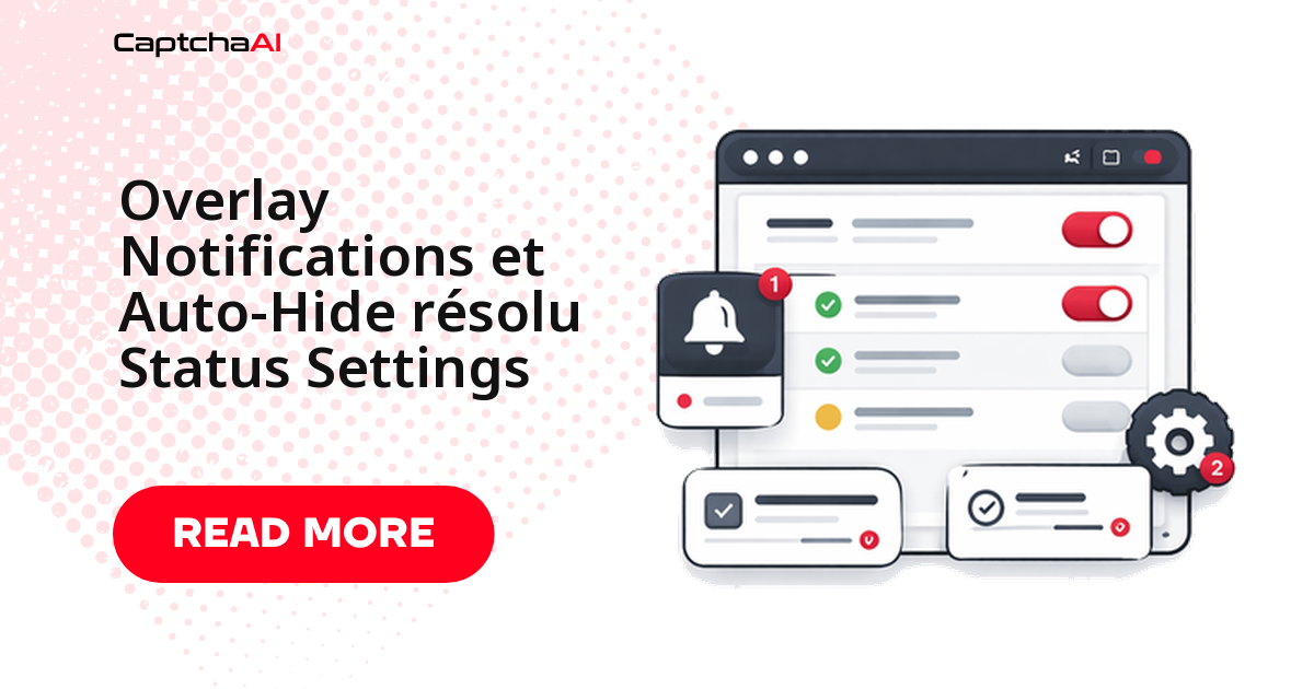 Overlay Notifications et Auto-Hide résolu Status Settings
