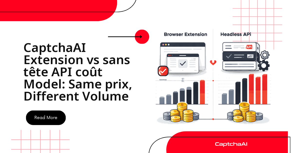 CaptchaAI Extension vs sans tête API coût Model: Same prix, Different Volume