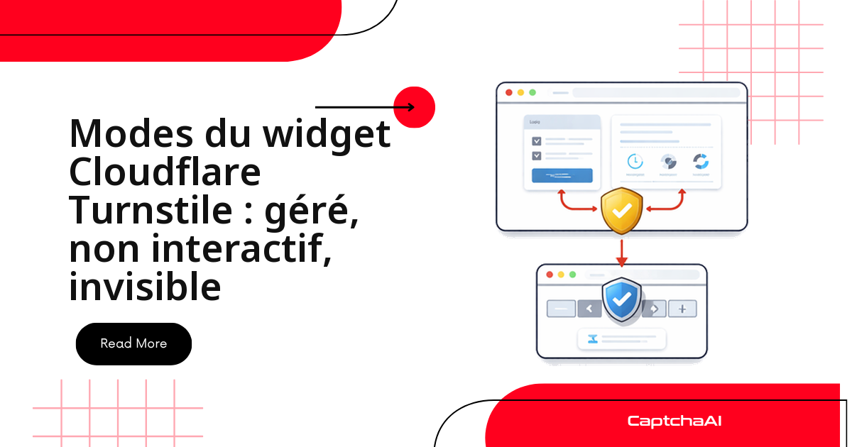 Modes du widget Cloudflare Turnstile : géré, non interactif, invisible