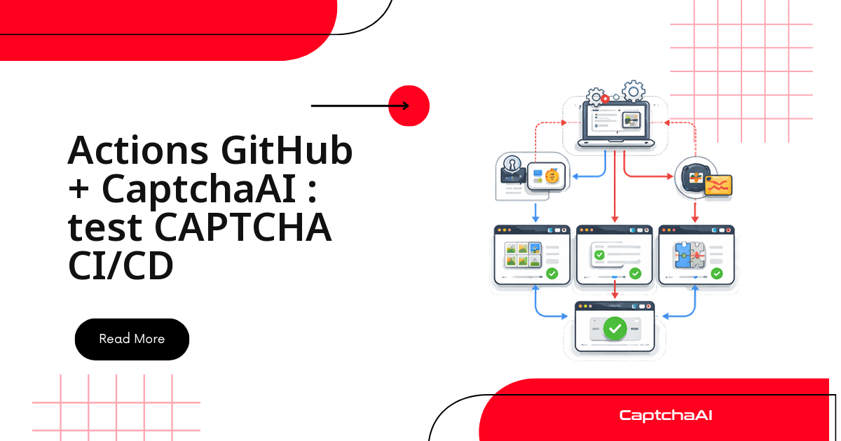 Actions GitHub + CaptchaAI : test CAPTCHA CI/CD